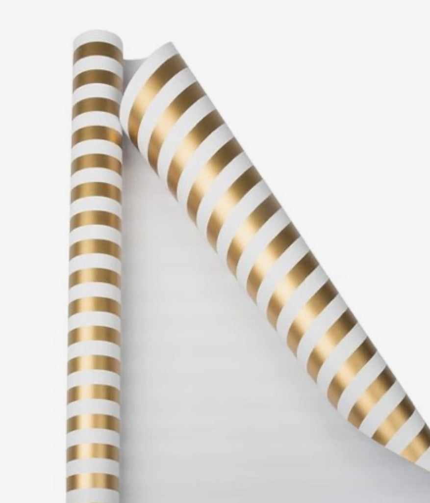 Gold and White Stripe