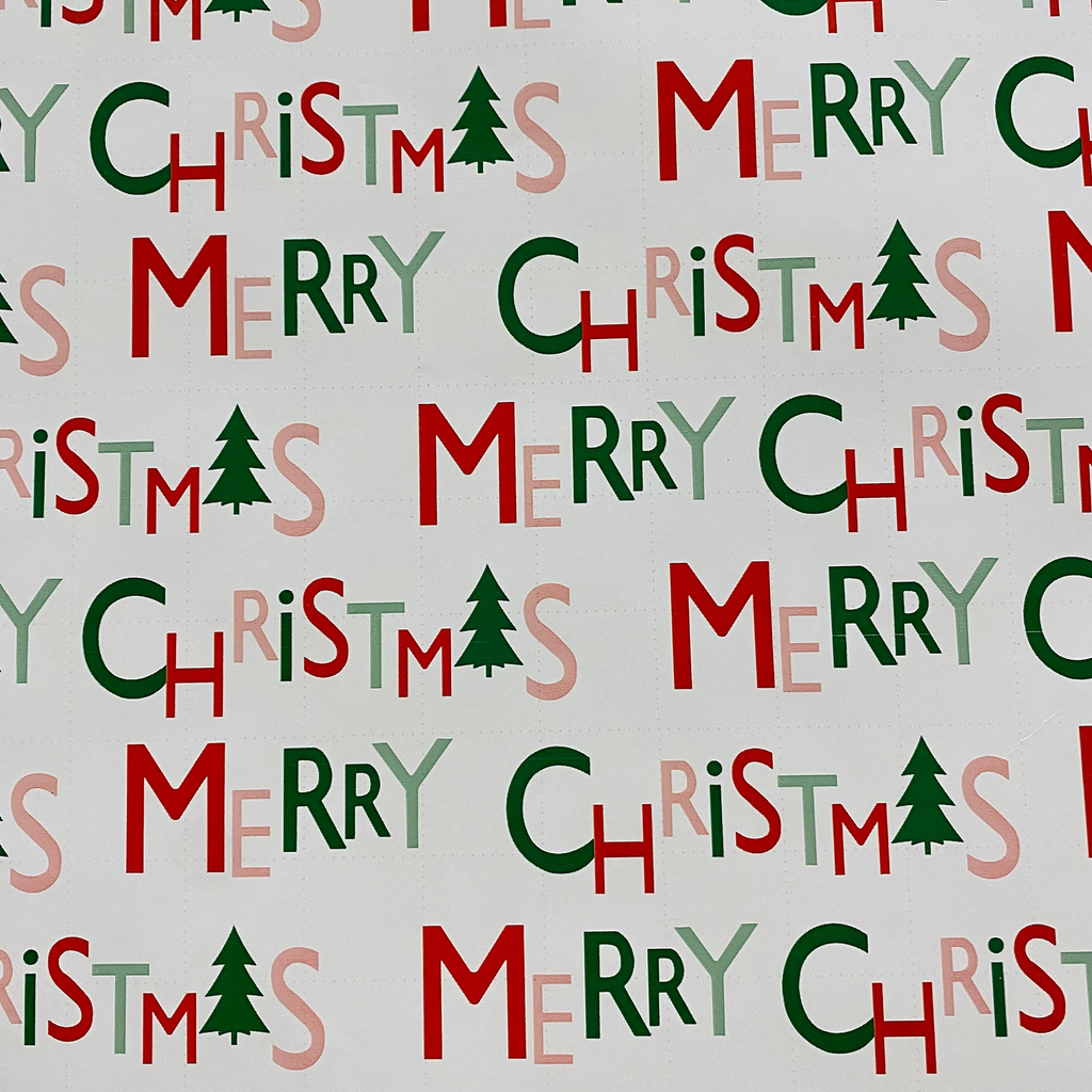 Merry Christmas Words with Tree