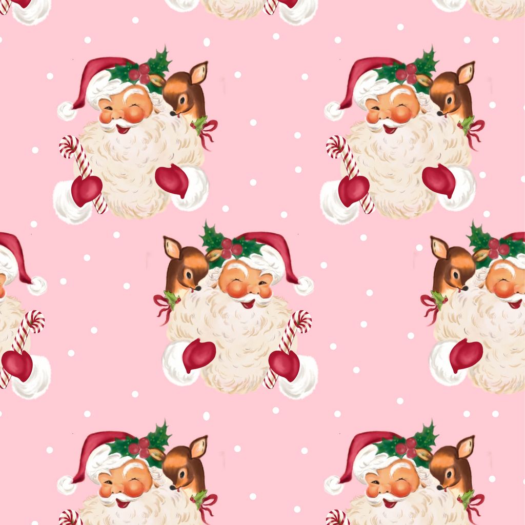 Santa and Deer Pink